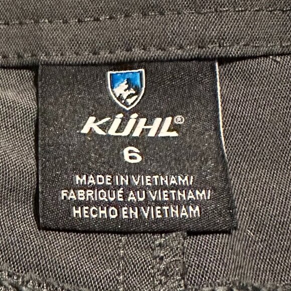 Kuhl Dark Grey Bermuda Shorts Adjustable Length Pull Tab Outdoor Hiking Size 6 - Picture 12 of 12